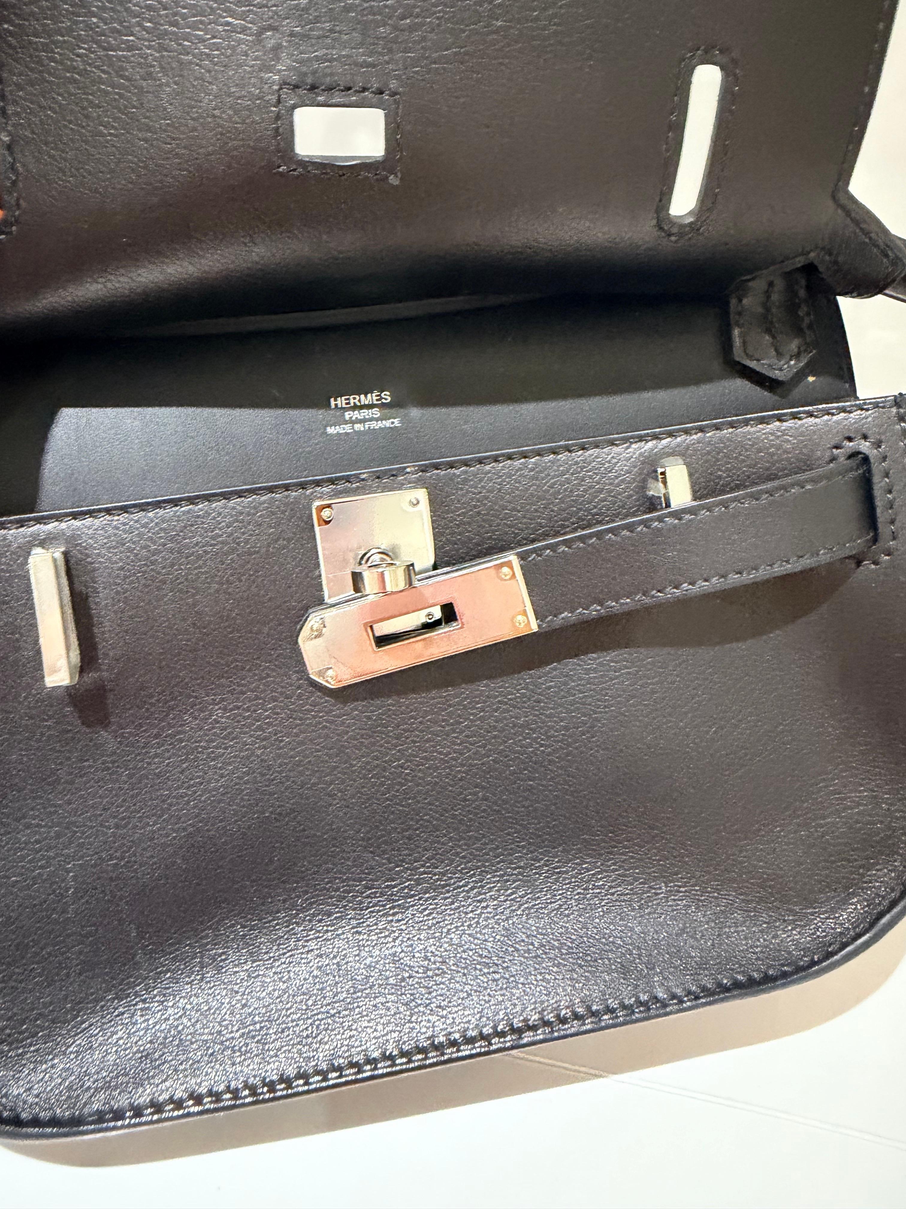 Mini borsa Hermes Jypsiere nera in vendita 2