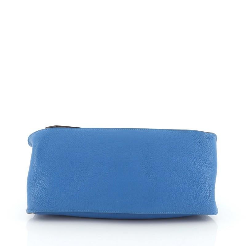 Blue Hermes Jypsiere Handbag Clemence 31