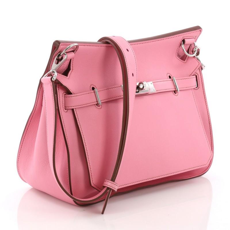 Pink Hermes Jypsiere Handbag Swift 28