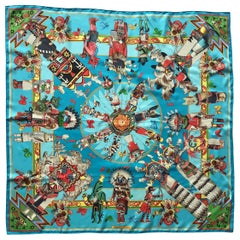 Hermes Kachina Scarf. Collector's Item, First Issued in 1992.