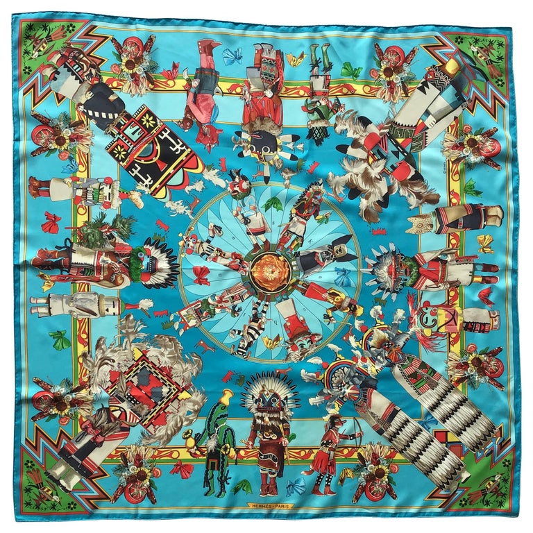 Hermes Kachina Scarf. Collector's Item, First Issued in 1992. at 1stDibs