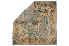 Hermès "Kachinas" Beige Silk Scarf