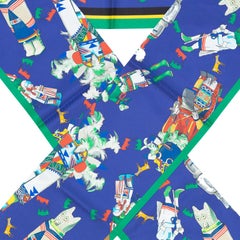 Hermes Kachinas Maxi Twilly - Cobalt Bleu Green - New / Care Tag!