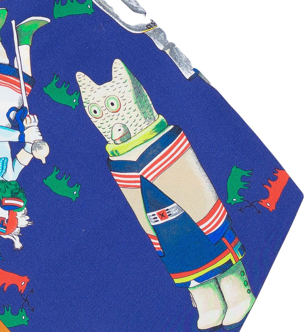 Hermes Kachinas Maxi Twilly - Azul Cobalto Verde - Nuevo / ¡Etiqueta de cuidado! en Nuevo estado para la venta en Ottawa, CA