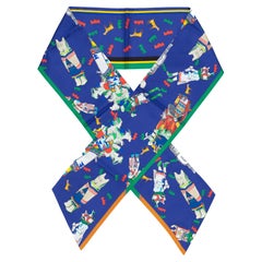 Hermes Kachinas Maxi Twilly - Cobalt Bleu Green - New / Care Tag!