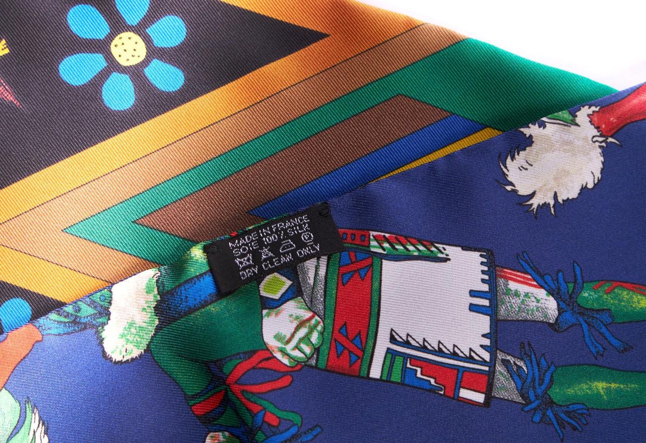 Hermès Kachinas Maxi Twilly Scarf In New Condition For Sale In West Hollywood, CA