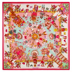 Hermès "Kachinas" shawl 140 by Oliver (2006) in Cashmere & Silk