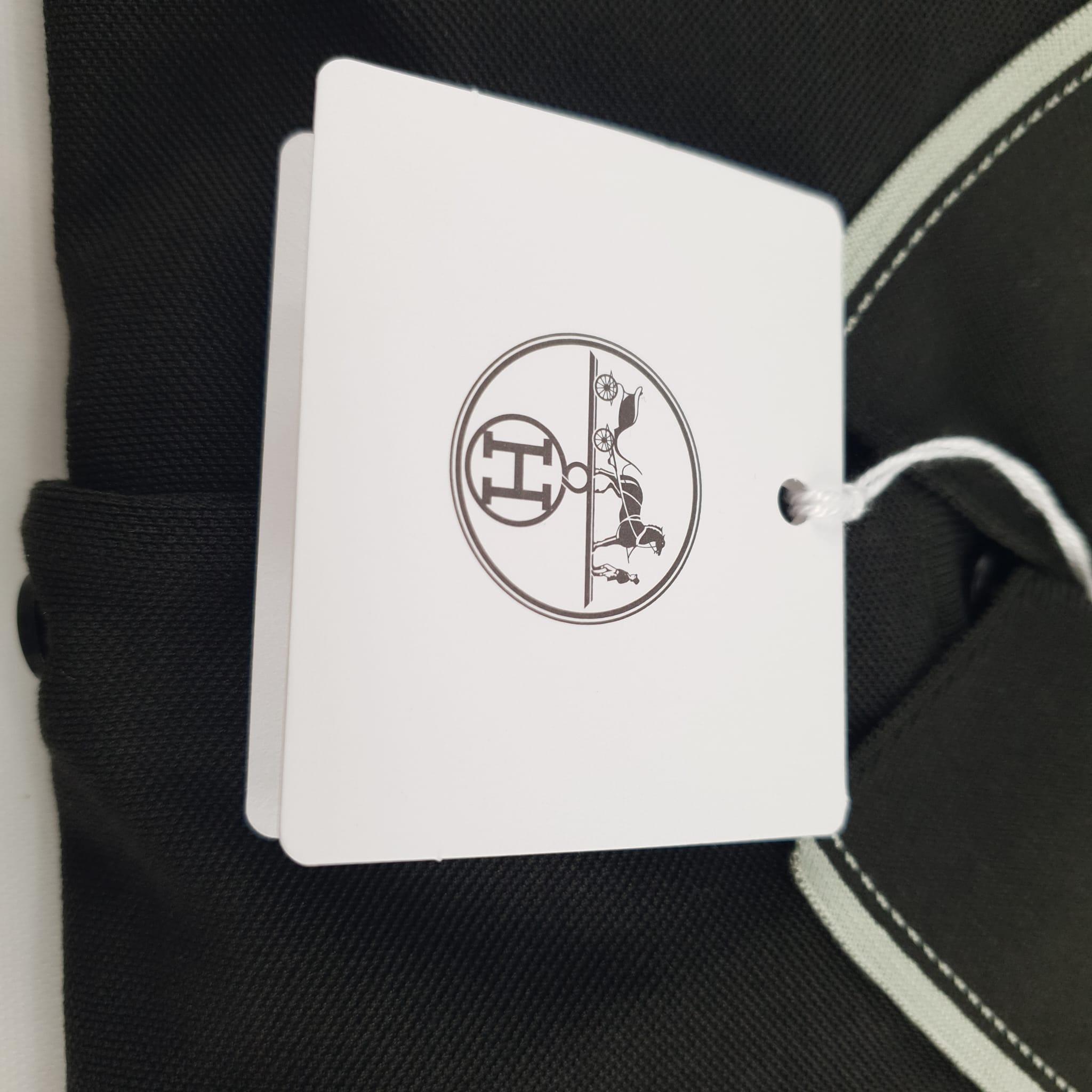 Hermes Kaki cotton Size L “Piqueres Sellier” polo shirt For Sale 1