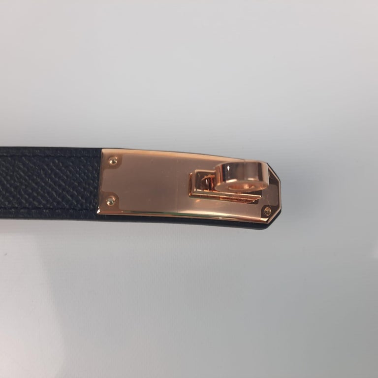 HERMES 25S IN THE LOOP 18 IN BLACK CALFSKIN SILVER HARDWARE main image 0