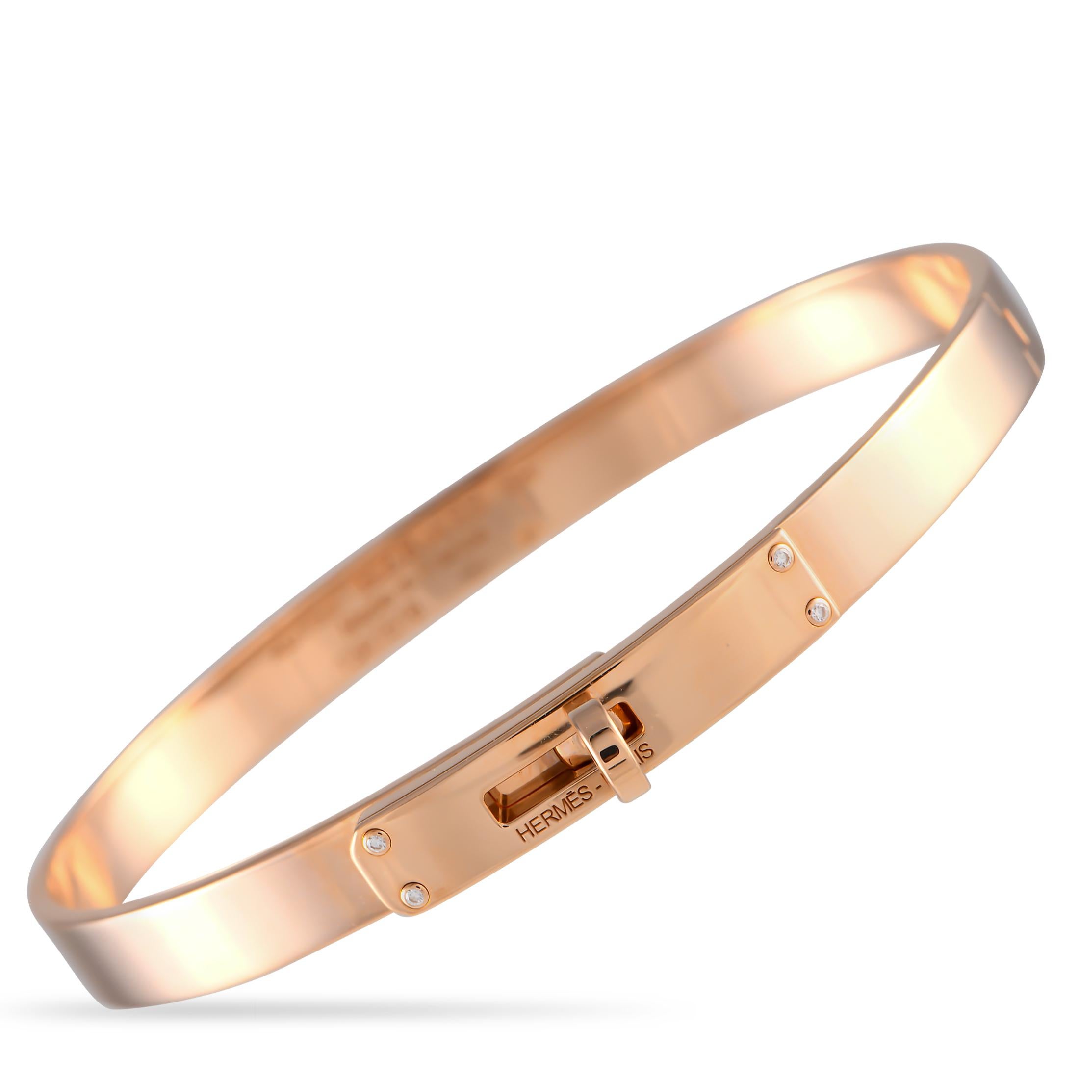 Women's Hermes Kelly 18K Rose Gold Bracelet