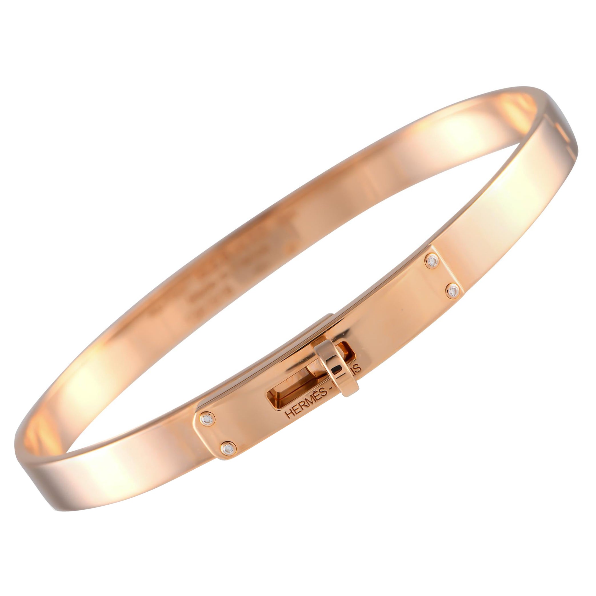 Hermes Kelly 18K Rose Gold Bracelet