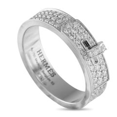 Hermes Kelly 18K White Gold 0.97ct Diamond Ring