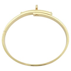 Hermès Kelly 18K Yellow Gold Pave Diamonds Bracelet