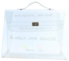 Hermès Kelly 1999 Seduccio 228663 Clear Vinyl Tote