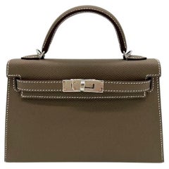 Hermes Kelly 20 Epsom Etoupe Palladium Hardware