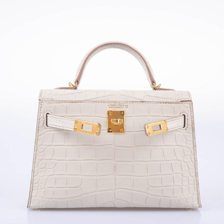 HERMES Kelly 20 Mini II Bag in Terre Cutite Shiny Alligator Gold Hardware -  Fashion Handbag Collections
