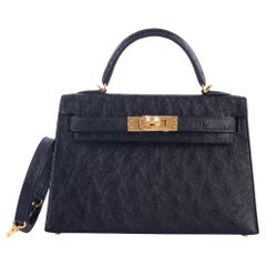 Hermes Mini Kelly I Bag CC36 Brique Ostrich GHW