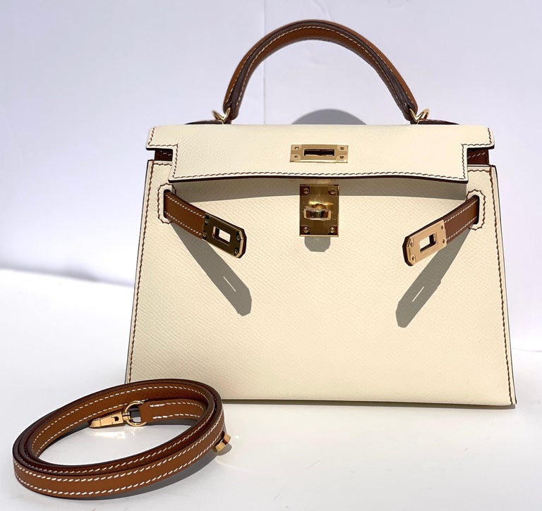 Hermes Kelly 20 Mini Sellier Bag Nata Gold Hardware Epsom Leather