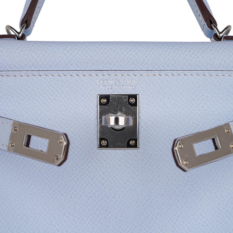 Hermès Bleu Brume Chèvre Mysore Mini Kelly II 20 Palladium Hardware, 2022  Available For Immediate Sale At Sotheby's