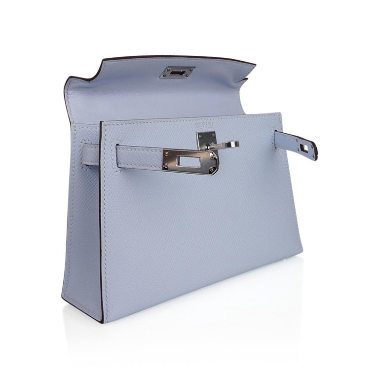 Hermès Mini Kelly Sellier 20 In Bleu Sapphire, Bleu France And Black Epsom  Leather With Palladium Hardware in Blue