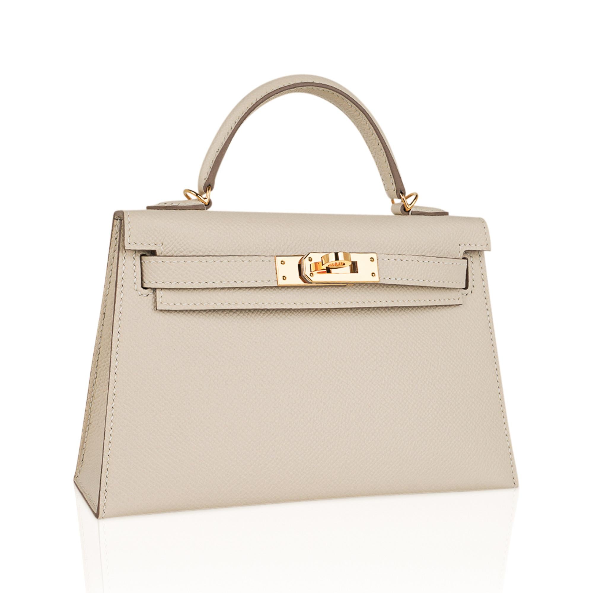 Mightychic offers an Hermes Kelly 20 Mini Sellier bag featured in coveted Craie.
Espom leather accentuated with Gold hardware.
Comes with signature Hermes box, shoulder strap, and sleeper.
Please see the large selection of Kelly 20 bags