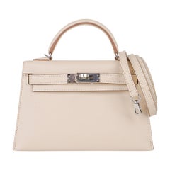 Hermes Kelly Mini II Bag Tricolor Epsom with Palladium Hardware 20 at  1stDibs