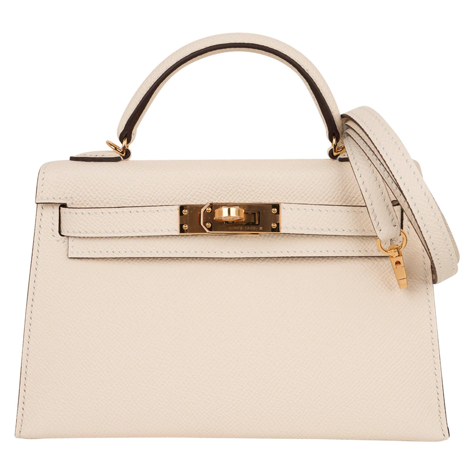 Hermes Kelly 20 Mini Sellier Bag Nata Gold Hardware Epsom Leather