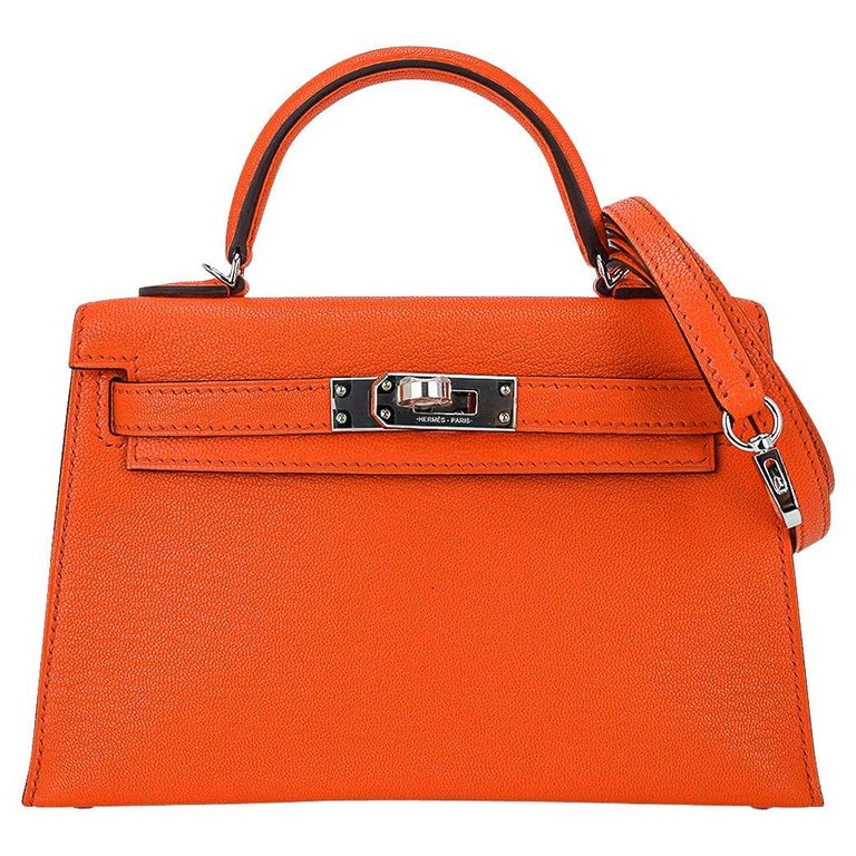 Sold at Auction: Hermes Snow White Clemence Leather Kelly Retourne 28