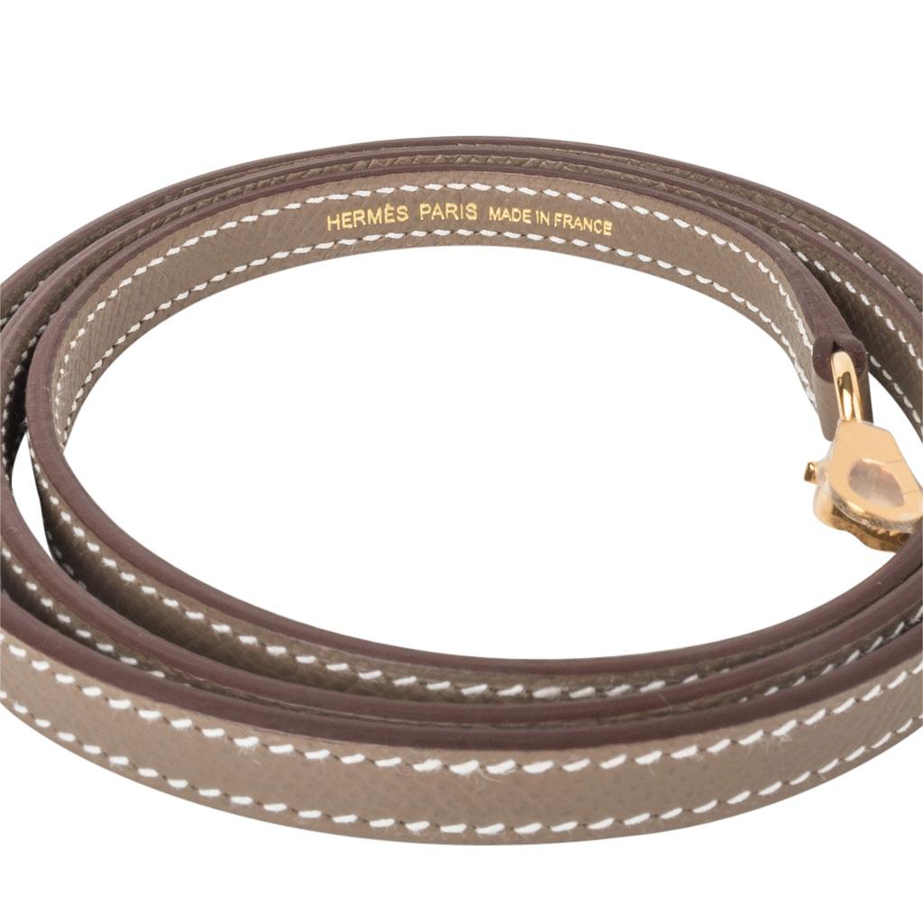 Hermes Kelly 20 Sellier Mini Bag Etoupe Epsom Gold Hardware 5