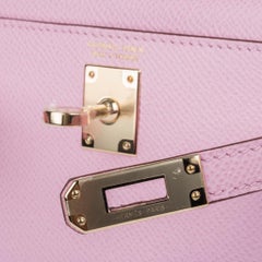 Hermes Kelly 20 Sellier Mini Kelly II Mauve Sylvestre Epsom Permabrass Hardware