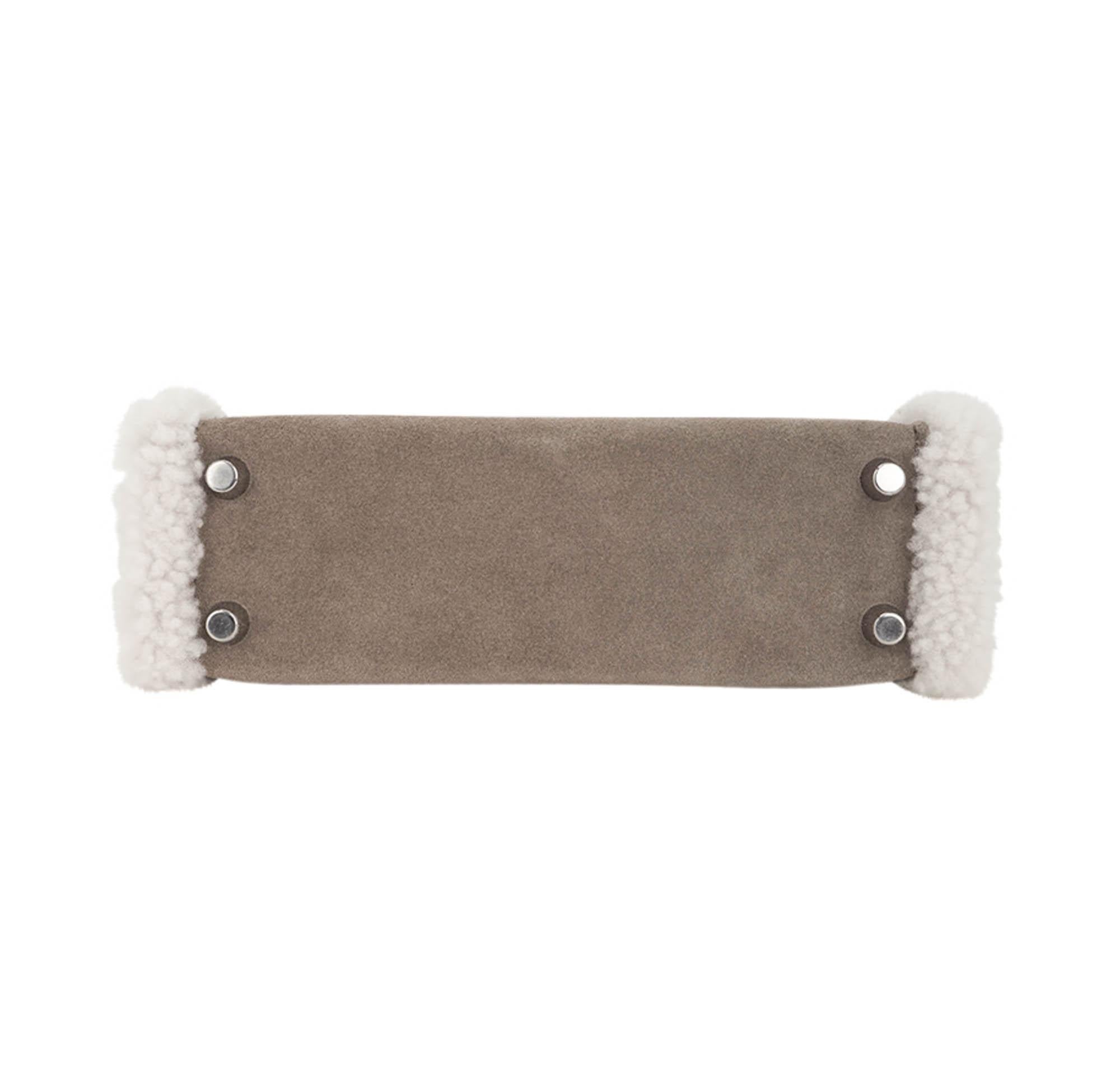Hermes Kelly 20 Teddy Pluch Gris Caillou Grizzly Shearling For Sale 2