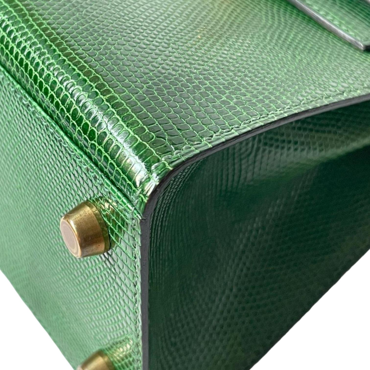 Hermès Kelly 20cm Tri-color Vert Moyen, Blue Saphire, Rouge Lizard Gold Hardware 1