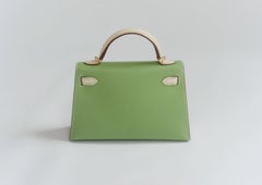 Hermes Kelly 20cm Vert Criquet and Craie HSS