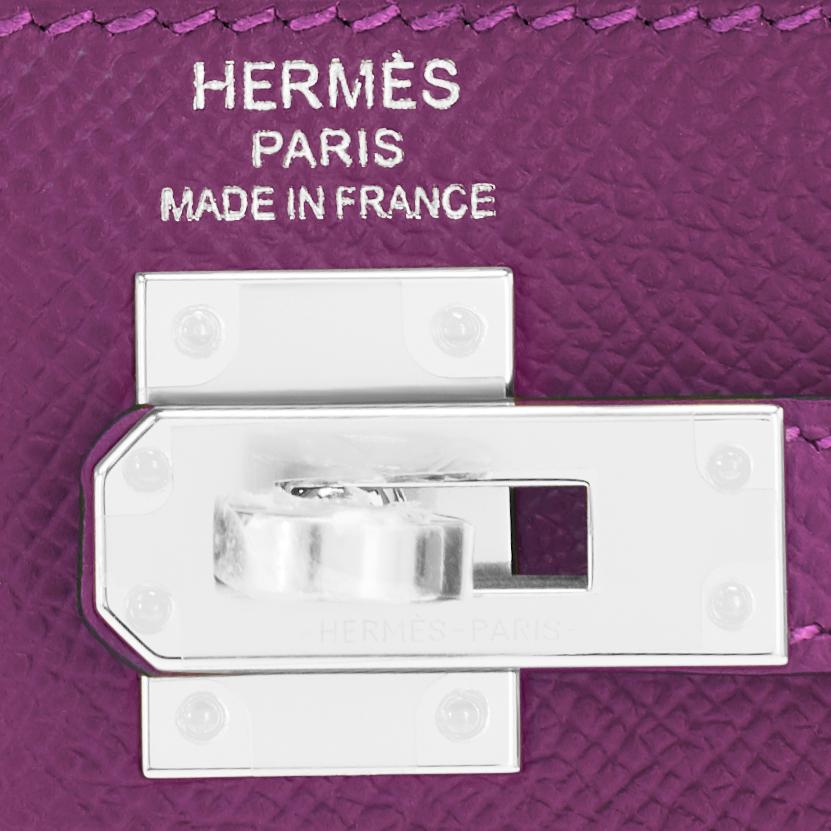 Hermes Kelly 25 Anemone Epsom Sellier Orchid Purple Shoulder Bag NEW 4