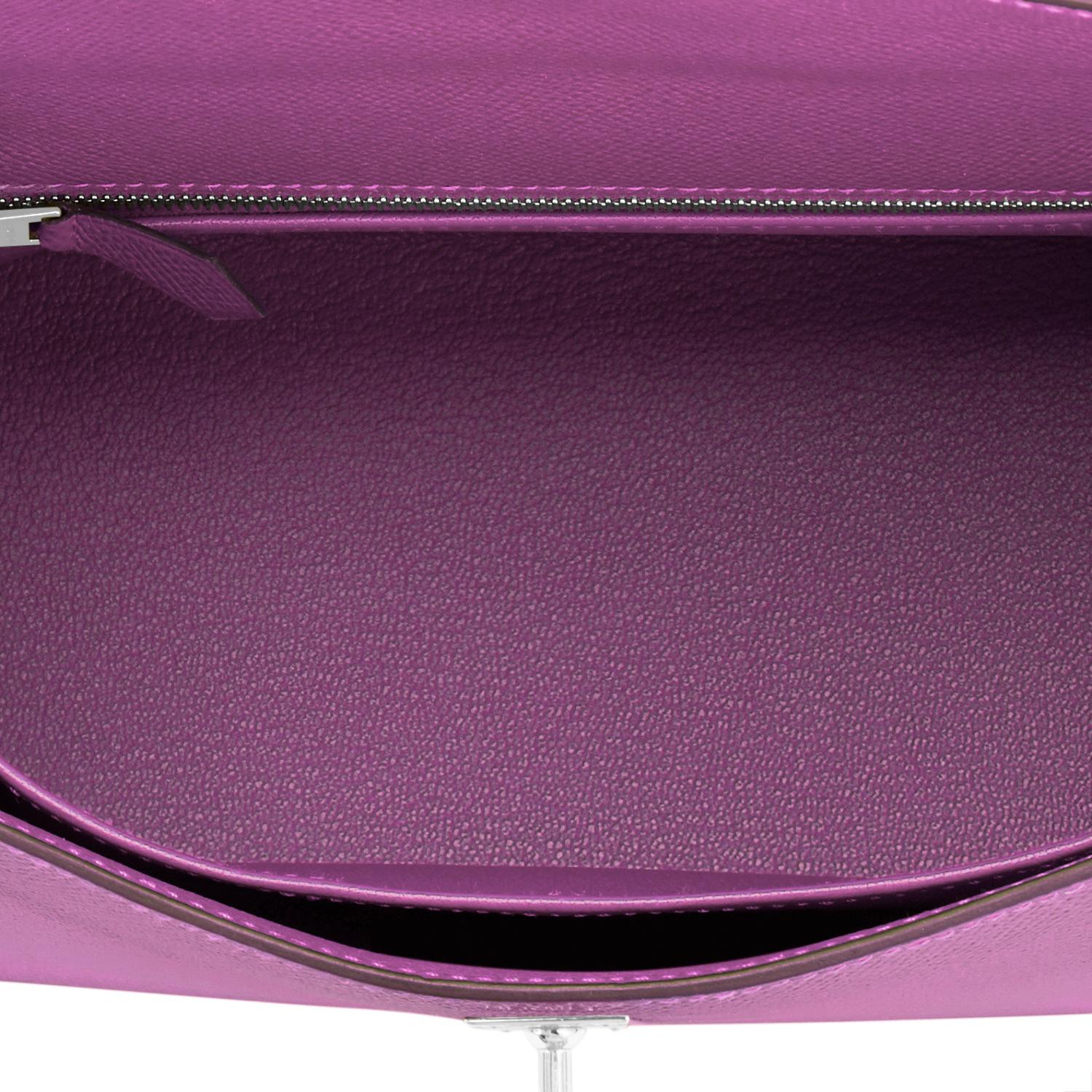 Hermes Kelly 25 Anemone Epsom Sellier Orchid Purple Shoulder Bag NEW 2