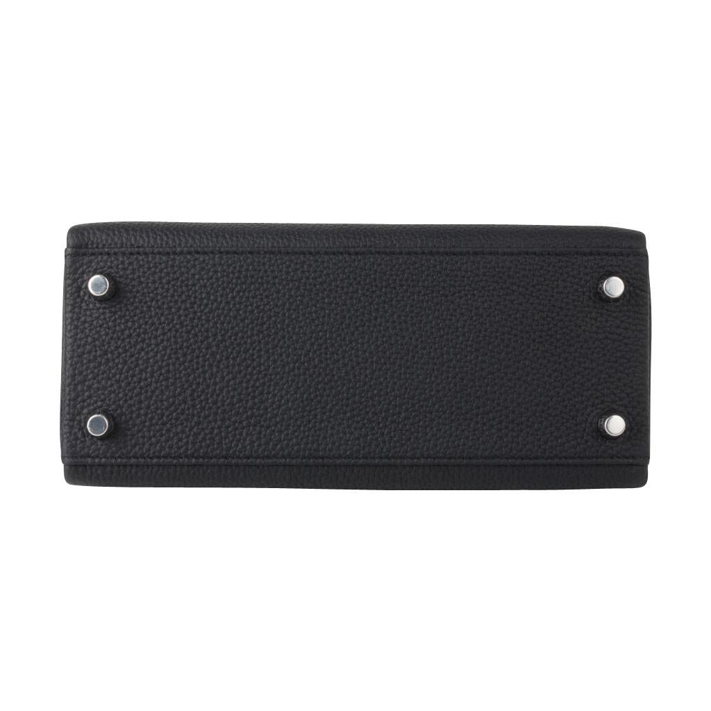 Hermes Kelly 25 Bag Retourne Black Togo Palladium Hardware 5