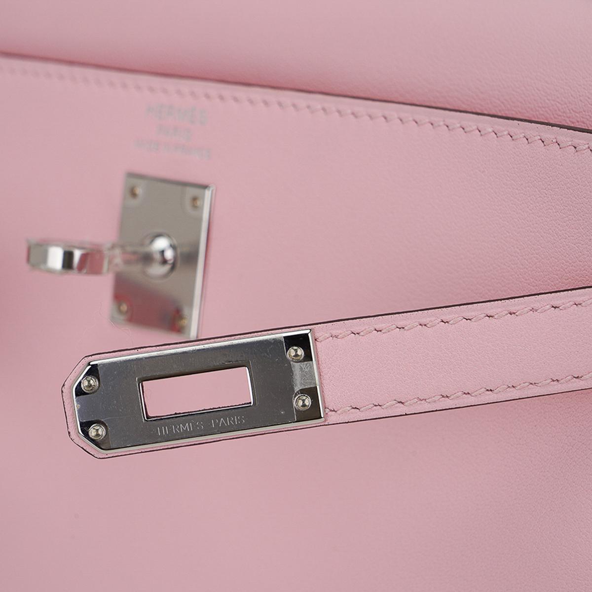 Hermes Kelly 25 Bag Rose Sakura Palladium Hardware Swift Leather For ...