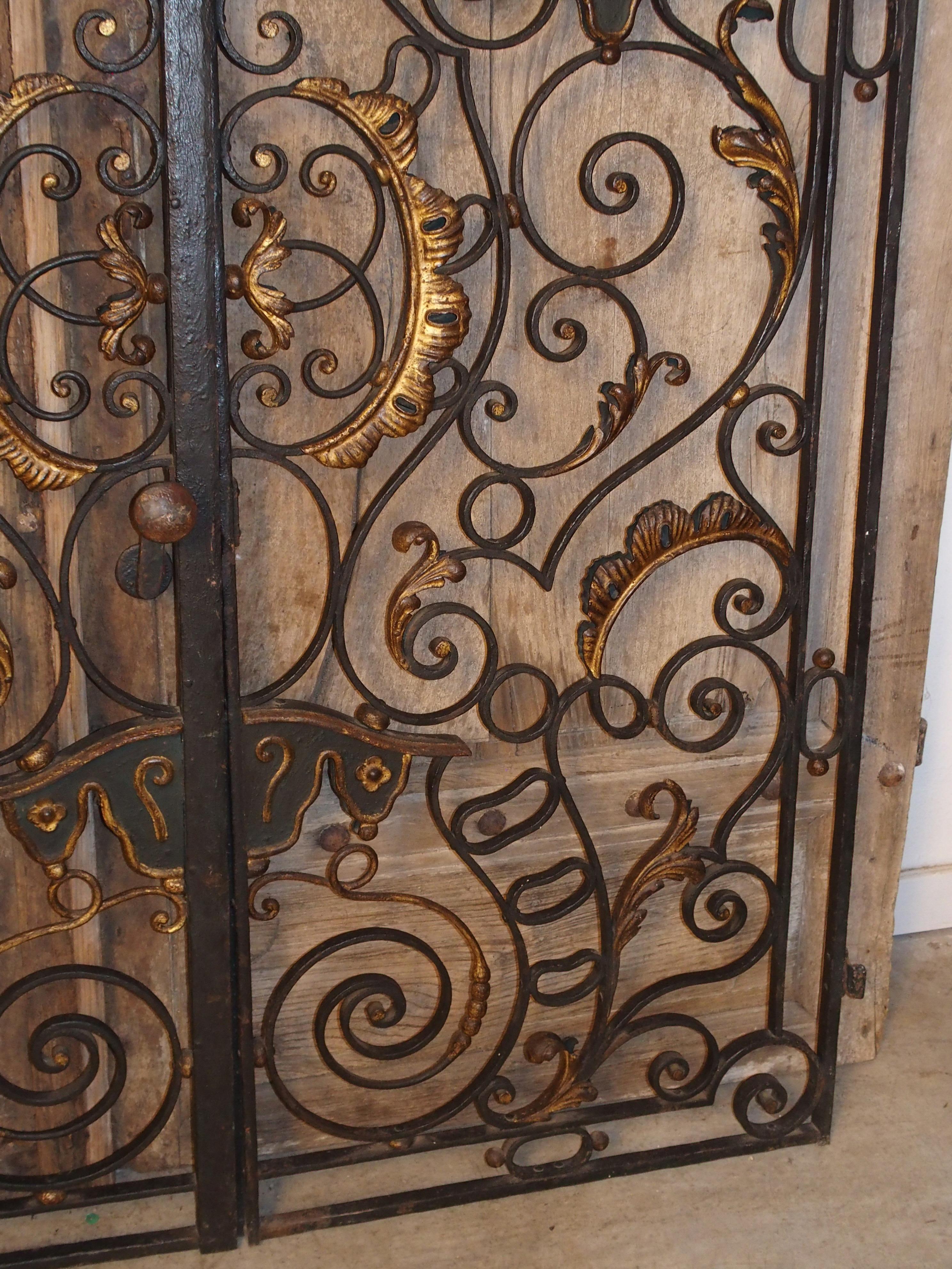 Pair of Early 18th Century Forged and Lacquered Iron Gates from Provence France 4