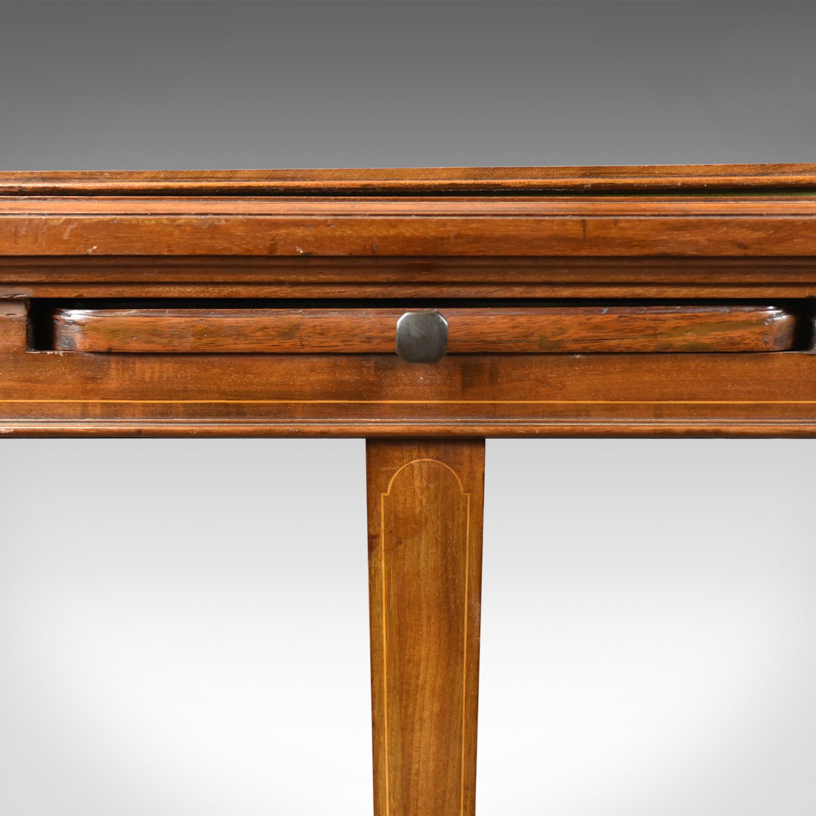 Antique Metamorphic Bridge Card Table, Trollope & Colls, Mahogany Games 3