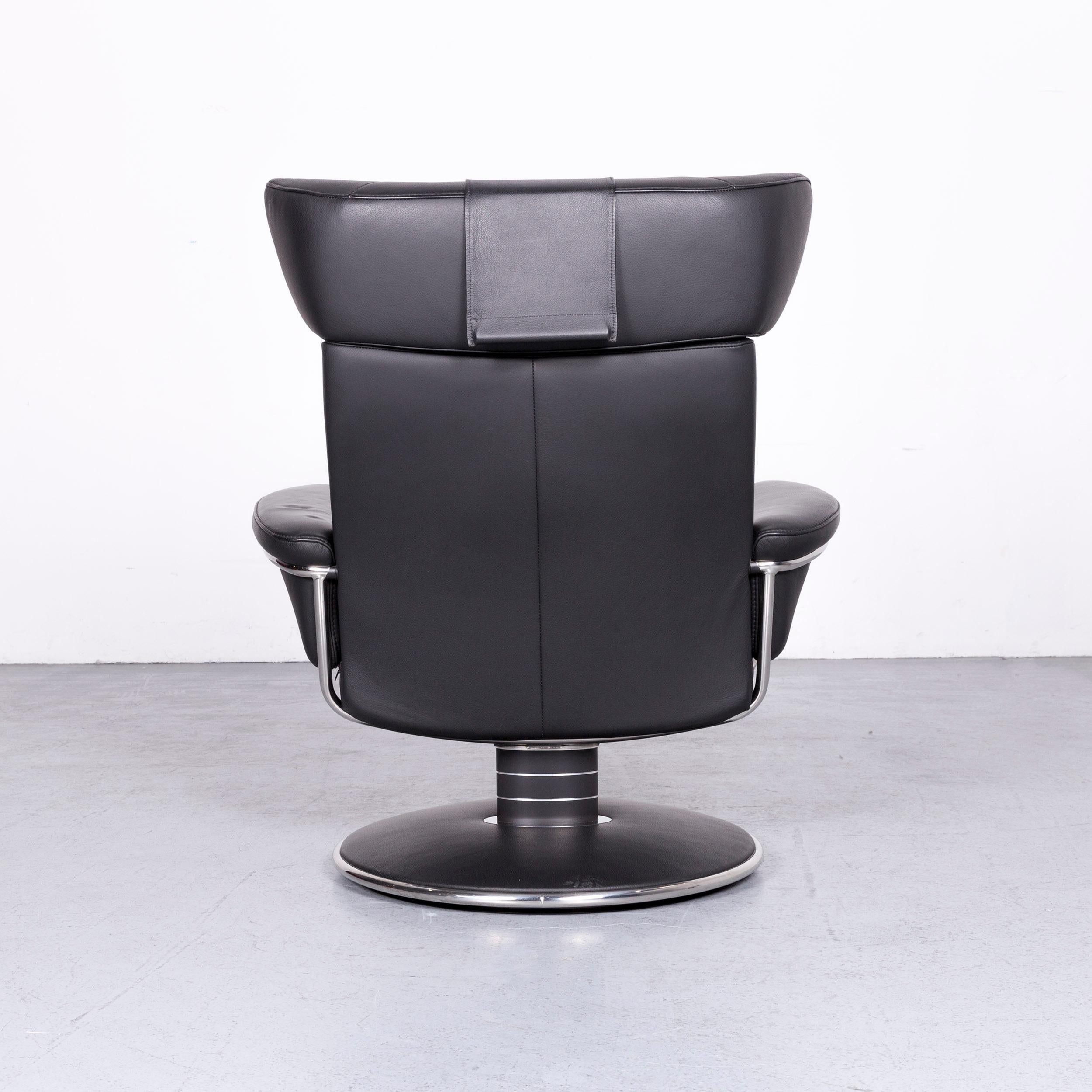 Ekornes Stressless Jazz L Designer Leather Office Chair Black Recliner 3