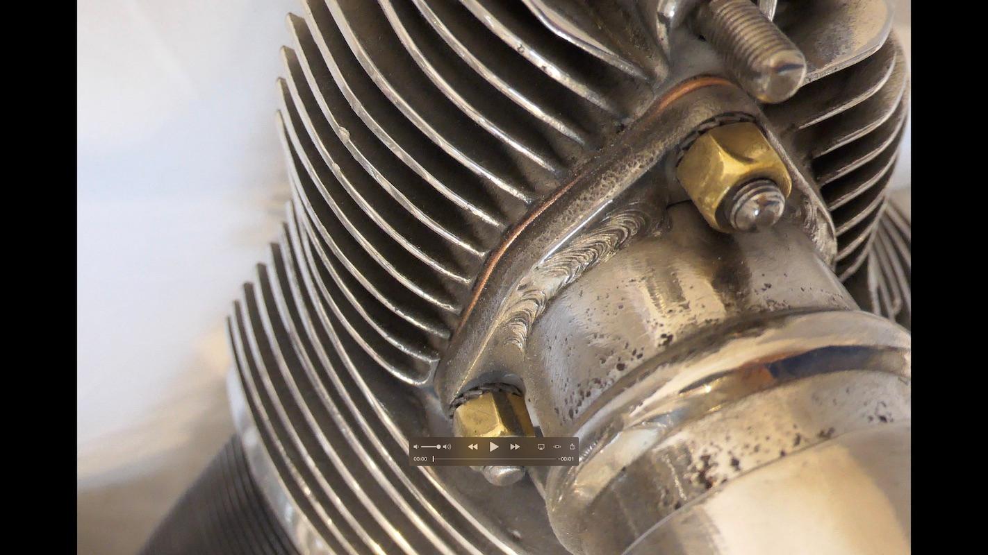 Aluminum Airplane Radial Engine Sculpture Nine Cylinder 