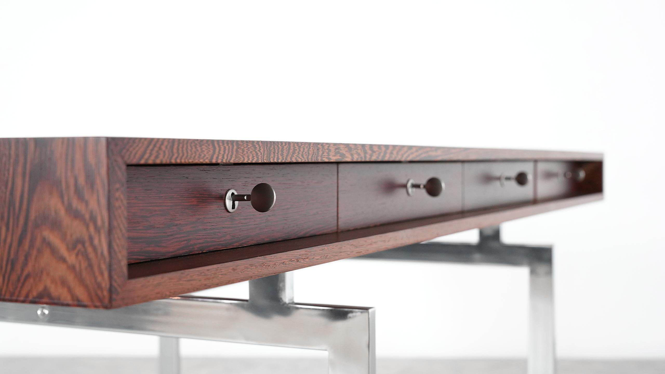 Bodil Kjaer, Wenge Desk, Executive Writing Table 1959, Denmark, Stunning & Rare 4