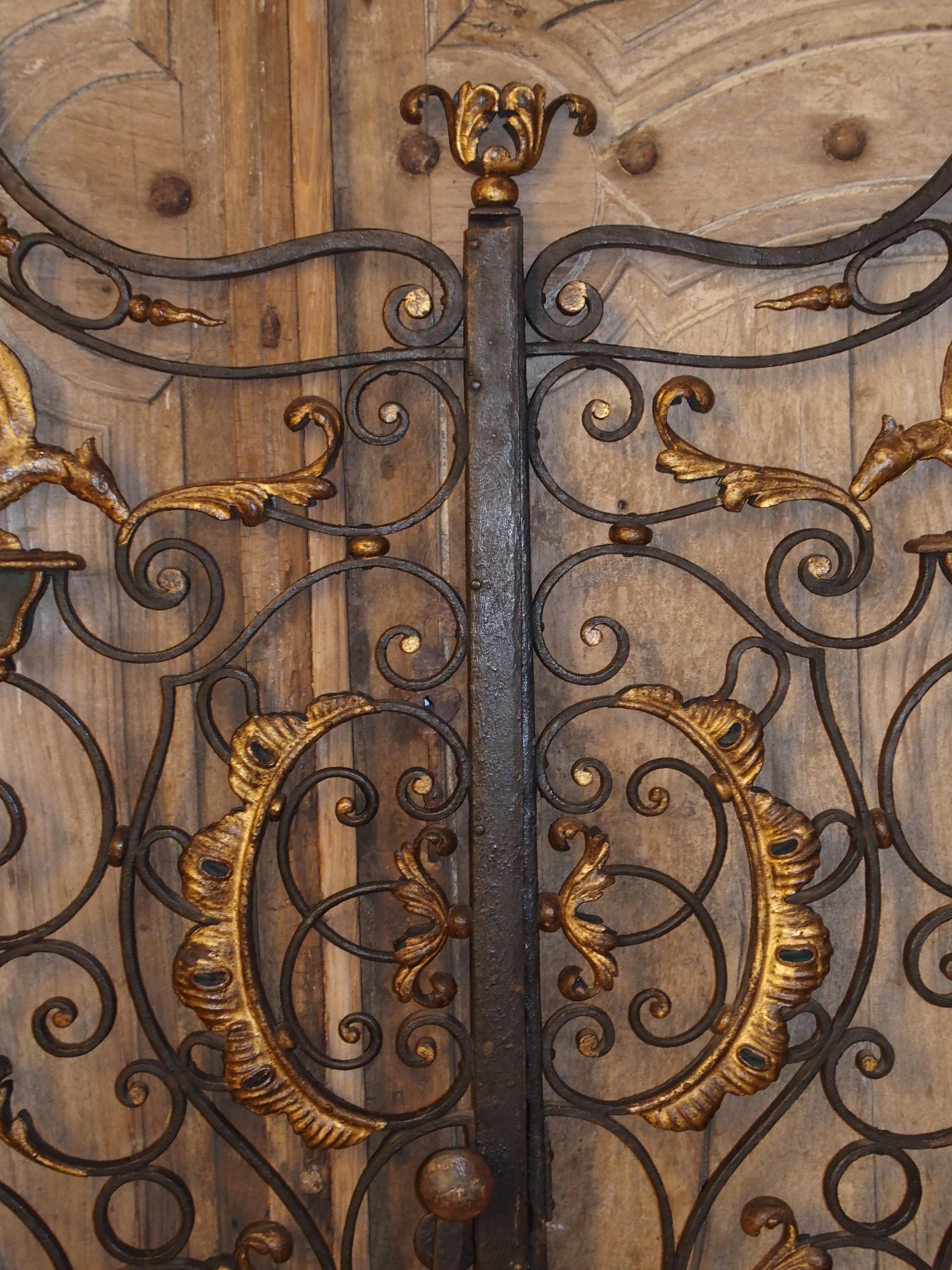 Pair of Early 18th Century Forged and Lacquered Iron Gates from Provence France 6