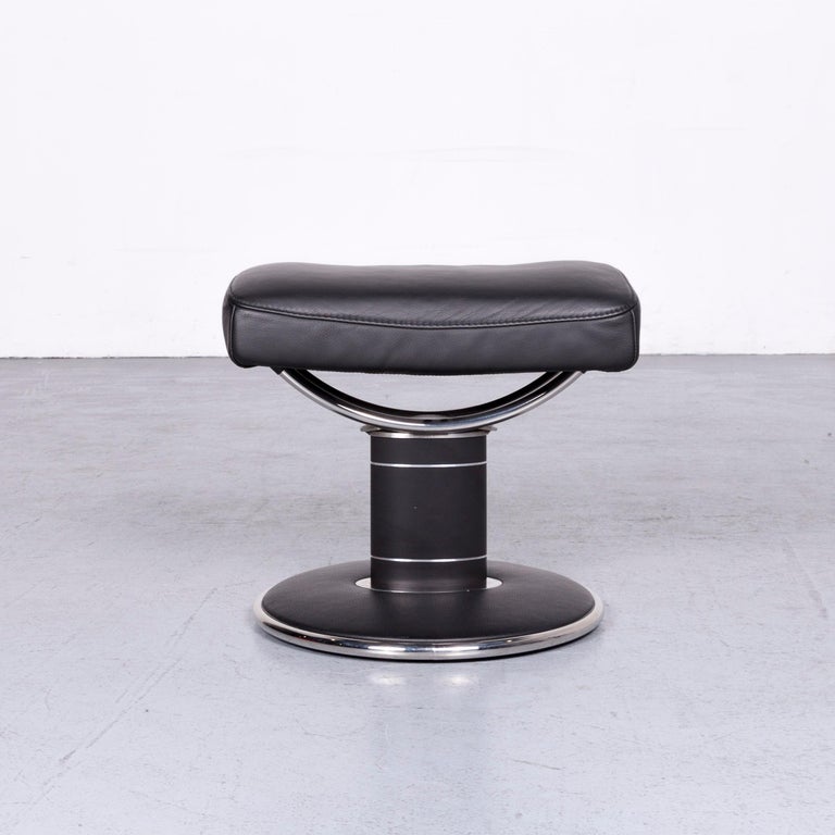 Ekornes Stressless Jazz L Designer Leather Office Chair Black Recliner