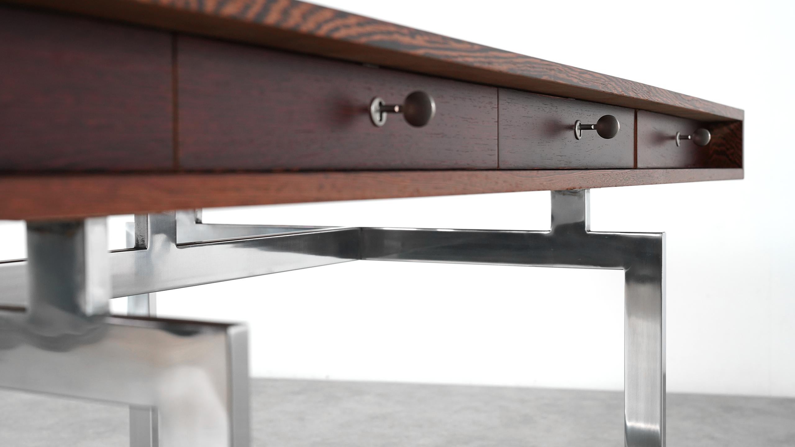 Bodil Kjaer, Wenge Desk, Executive Writing Table 1959, Denmark, Stunning & Rare 6