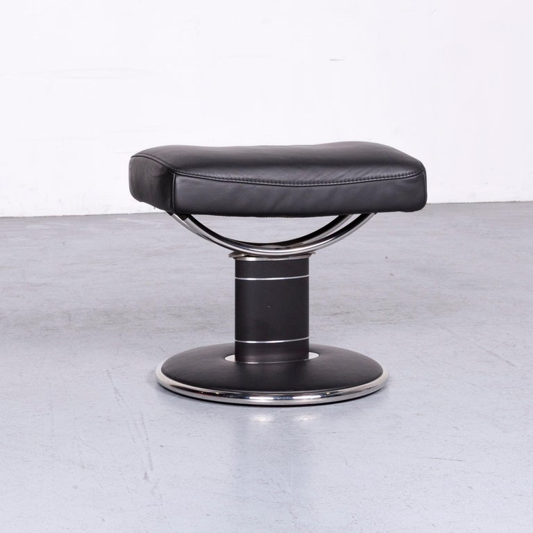 Ekornes Stressless Jazz L Designer Leather Office Chair Black Recliner