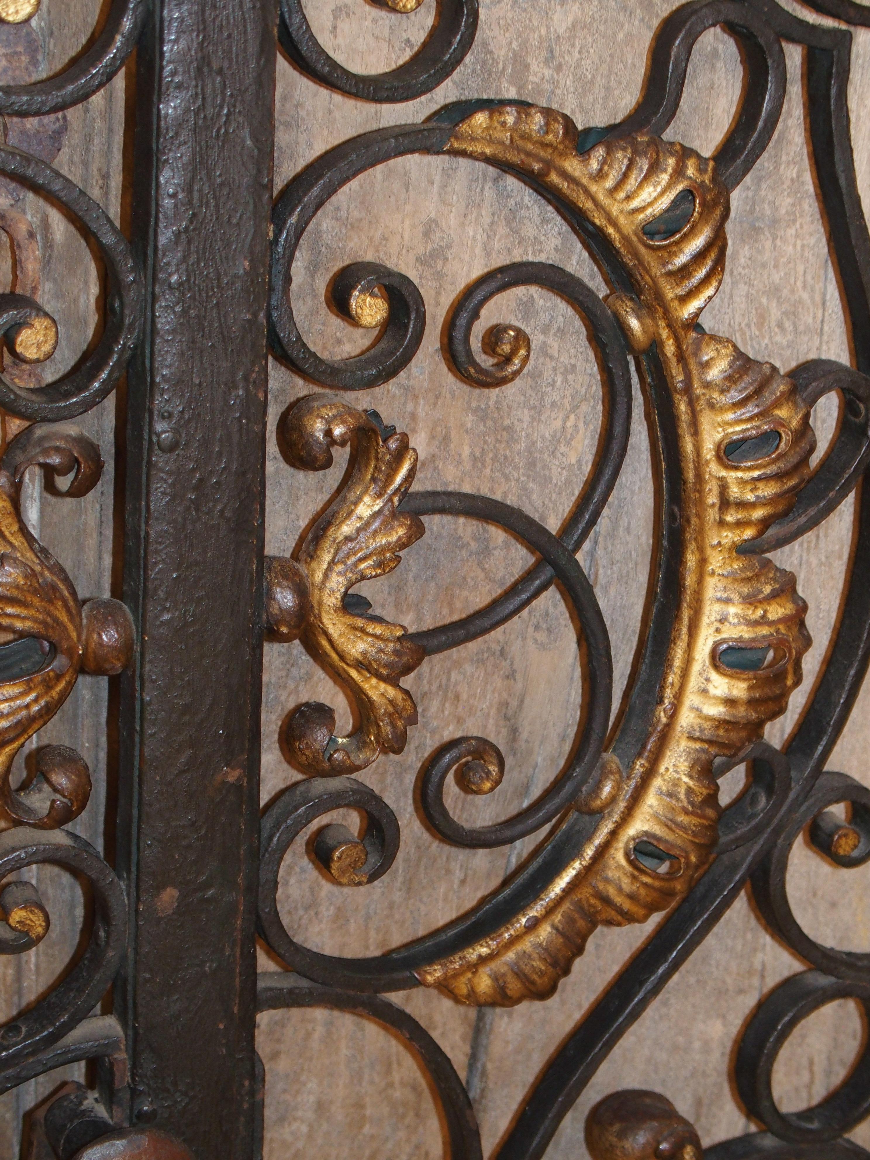 Pair of Early 18th Century Forged and Lacquered Iron Gates from Provence France 9