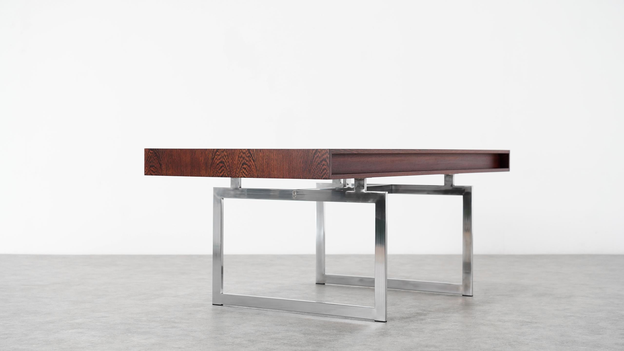 Bodil Kjaer, Wenge Desk, Executive Writing Table 1959, Denmark, Stunning & Rare 8