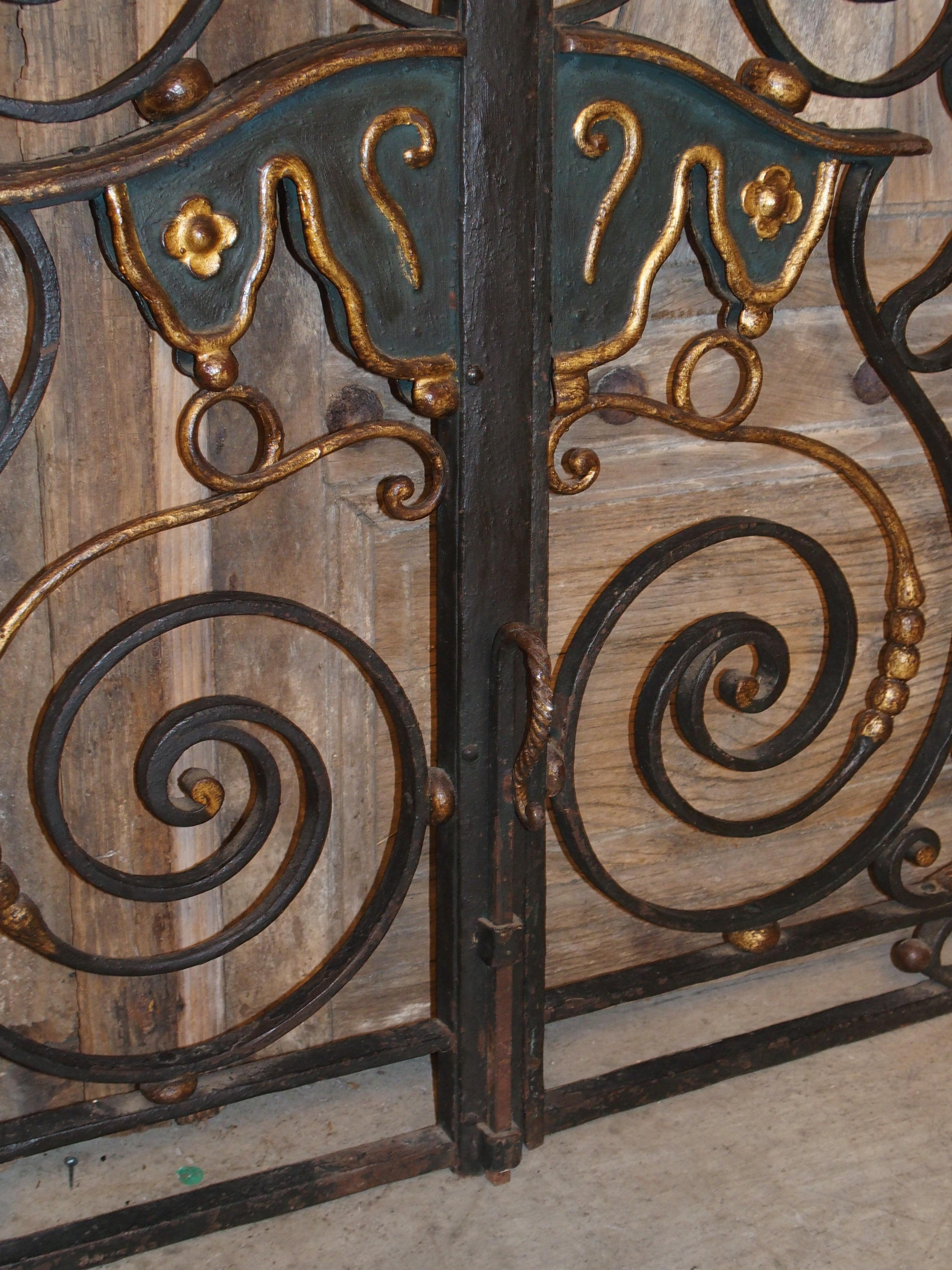 Pair of Early 18th Century Forged and Lacquered Iron Gates from Provence France 11