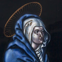 17th Century Emaille de Limoges Plaquette, Depicting Maria Magdalena